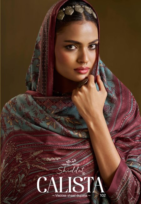 Calista 102 By Shiddat Viscose Pashmina Dress Material